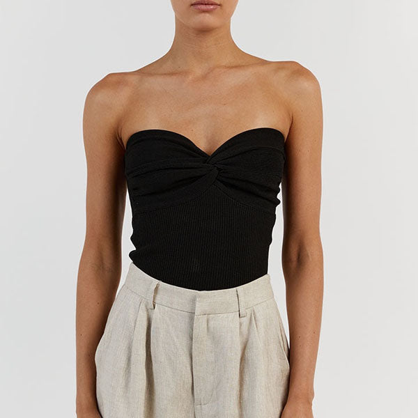 Maggie Twist Front Knit Tube Top – The Wildflower Shop