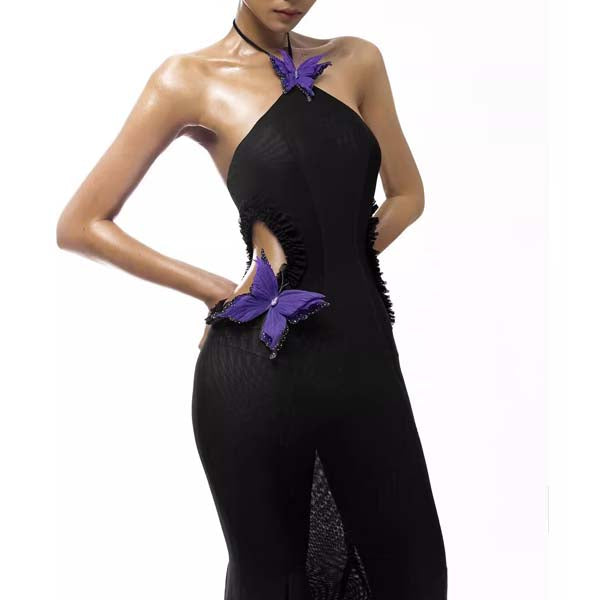 Rosie Sophistication Halter Mermaid Maxi Dress