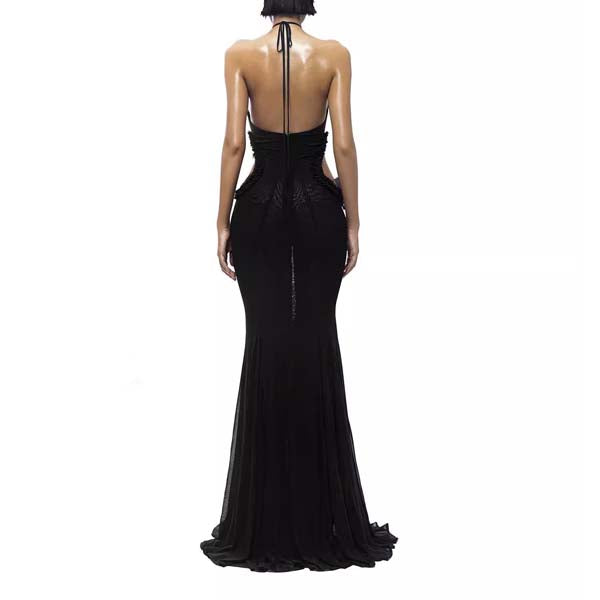 Rosie Sophistication Halter Mermaid Maxi Dress