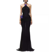 Rosie Sophistication Halter Mermaid Maxi Dress