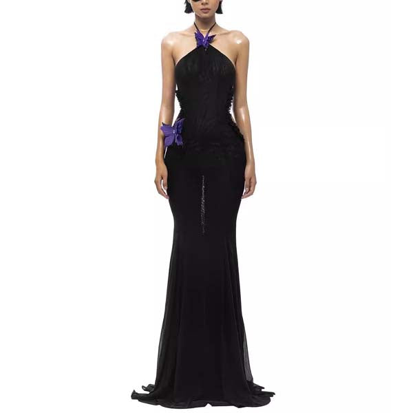 Rosie Sophistication Halter Mermaid Maxi Dress