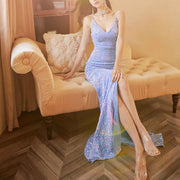 Celestial Allure Iridescent Sequin Evening Dress
