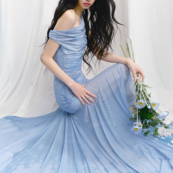 Kristy Ethereal Off-Shoulder Bodycon Tube Dress Set – The Wildflower Shop