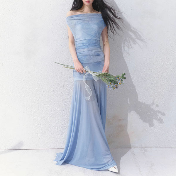 Kristy Ethereal Off-Shoulder Bodycon Tube Dress Set The Wildflower Shop Kristy Ethereal Off-Shoulder Bodycon Tube Dress Set The Wildflower Shop