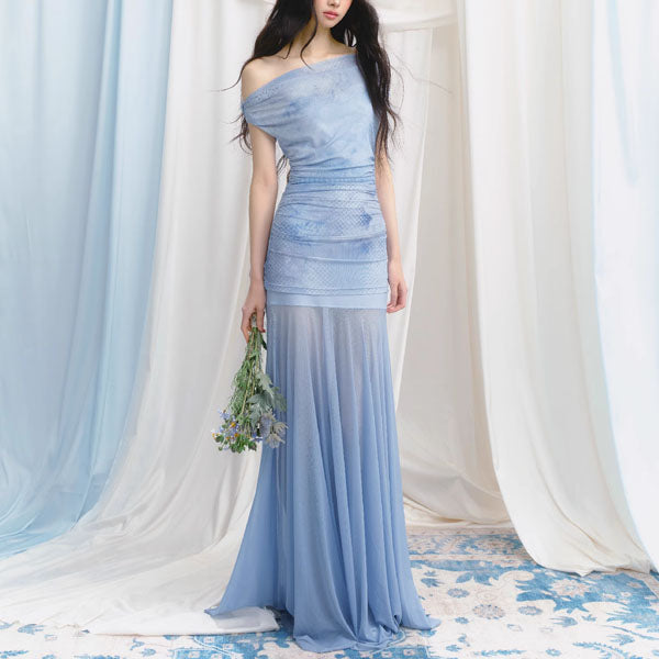 Kristy Ethereal Off-Shoulder Bodycon Tube Dress Set
