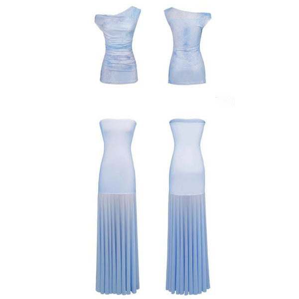 Kristy Ethereal Off-Shoulder Bodycon Tube Dress Set
