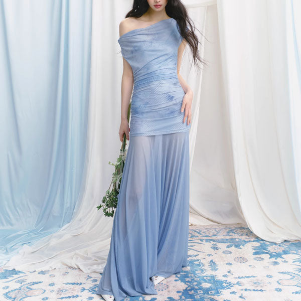 Kristy Ethereal Off-Shoulder Bodycon Tube Dress Set