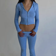Kyler 2 Pc Long Sleeve Hoodie Tracksuit Set
