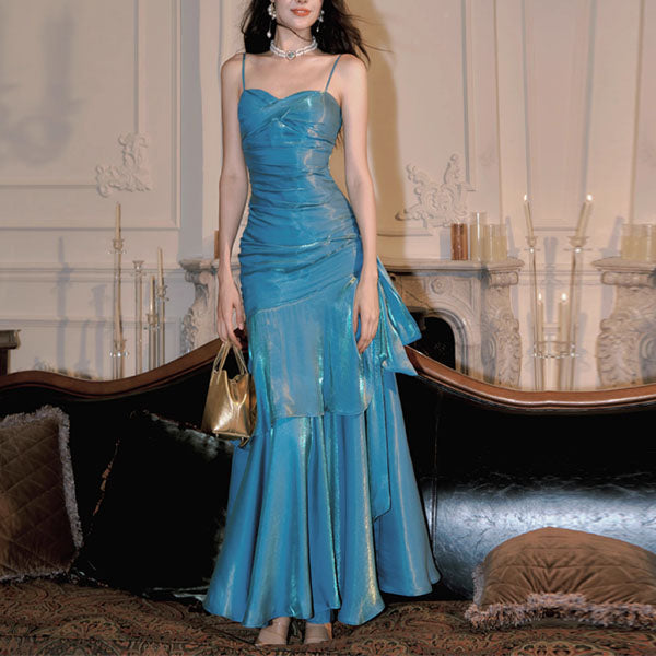 glacial blue dress Cornelia Maxi Dress