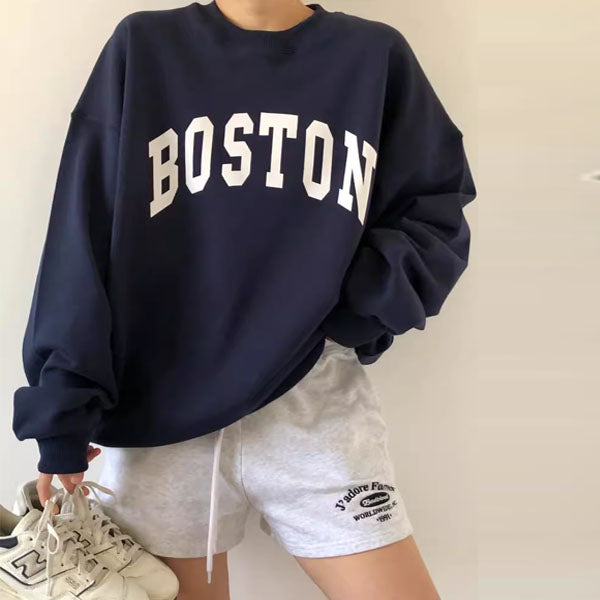 BOSTON Oversize Pullover SweatShirt