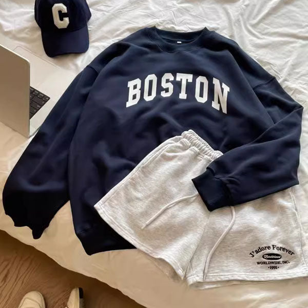 BOSTON Oversize Pullover SweatShirt