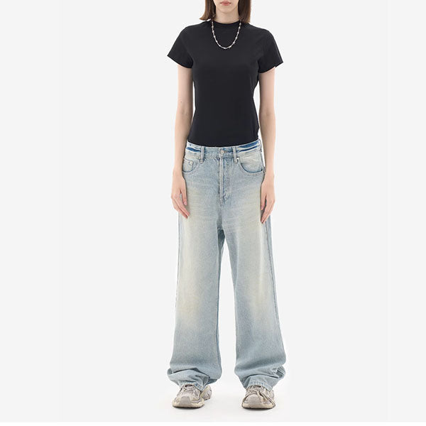 Mia Light Wash Denim Low Rise Jeans