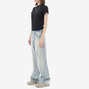 Mia Light Wash Denim Low Rise Jeans