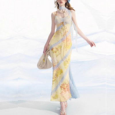 Fiorella Whimsical Garden Floral Lace Dress