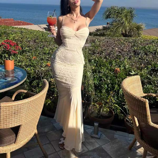 Regina Ivory Floral Embroidered Lace Ruched Maxi Dress The Wildflower Shop Regina Ivory Floral Embroidered Lace Ruched Maxi Dress The Wildflower Shop
