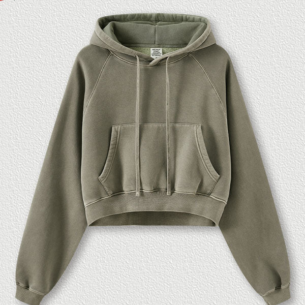 Jolene Cropped Sweater Hoodie