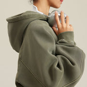 Jolene Cropped Sweater Hoodie