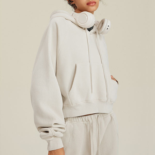 Jolene Cropped Sweater Hoodie