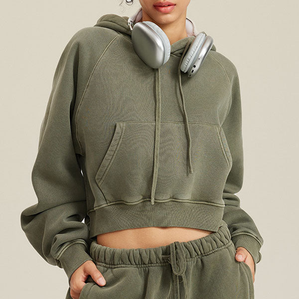 Jolene Cropped Sweater Hoodie