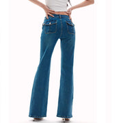 Yuri Low Waist Vintage Washed Bootcut Jeans