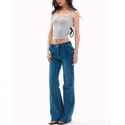 Yuri Low Waist Vintage Washed Bootcut Jeans