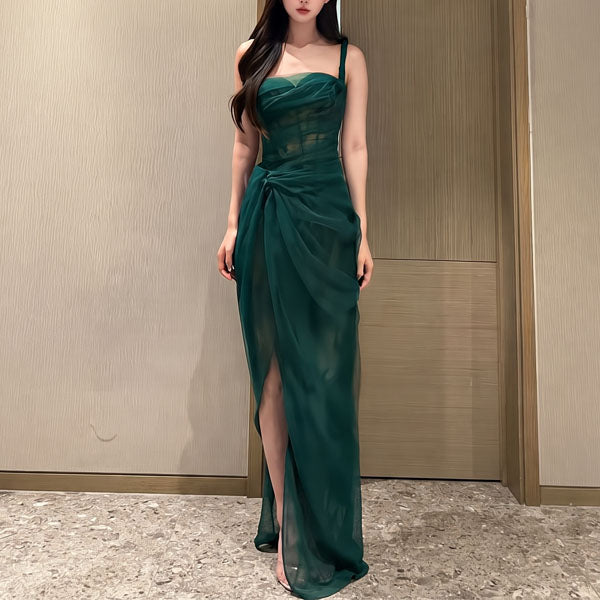 tulle bodycon dress Elyssa Rare Beauty Bustier S / Forest Green Cutout Dresses 24/7 Online Service. Sweetheart Neckline Princess Style Size:5 Yrs