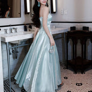 Camilie Ethereal Shimmering Mint Evening Dress
