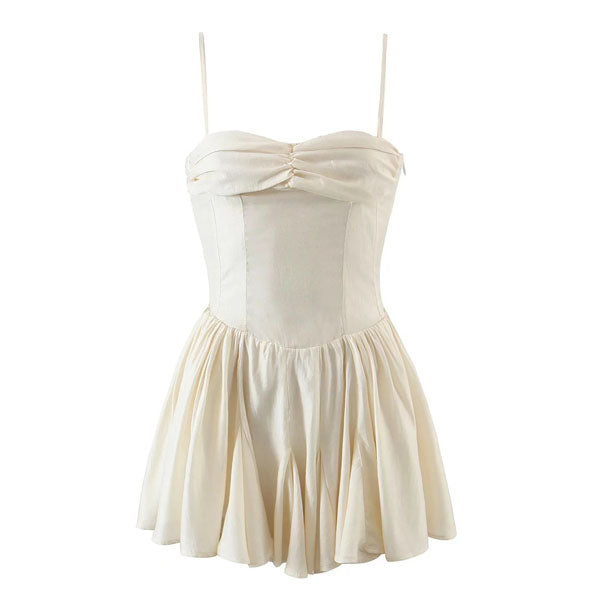 Maya Cream Skater Mini Dress