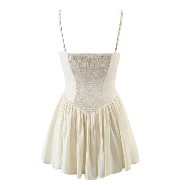 Maya Cream Skater Mini Dress