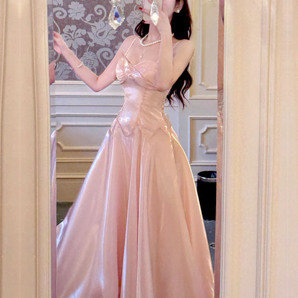 Camilie Ethereal Shimmering Pink Evening Dress L Camilie Ethereal Shimmering Pink Evening Dress L