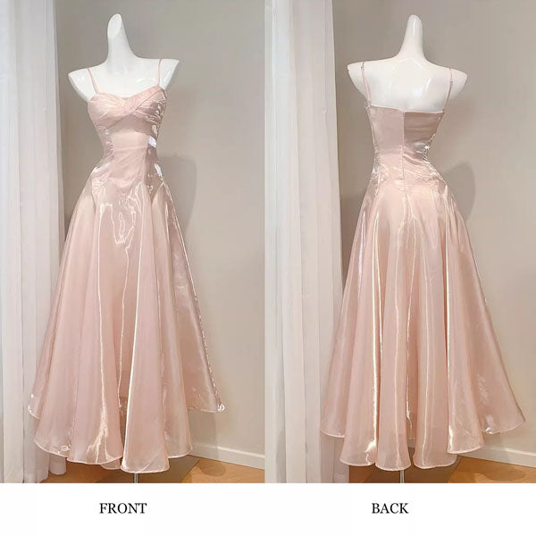 Camilie Ethereal Shimmering Pink Evening Dress