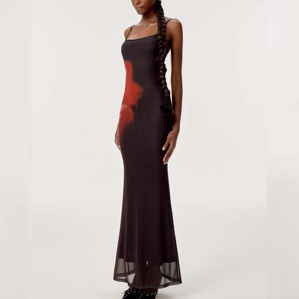 Brenda Spaghetti Strap Floral Maxi Dress