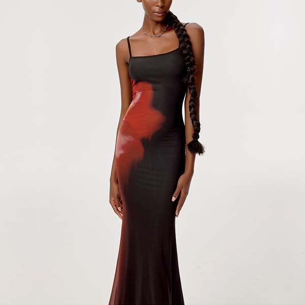 Brenda Spaghetti Strap Floral Maxi Dress