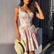 Ellina Floral Bustier Mini Dress