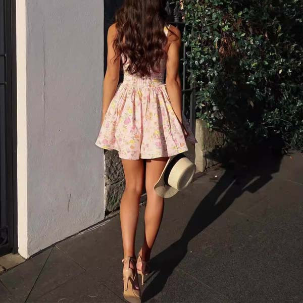 Ellina Floral Bustier Mini Dress
