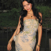 Lana Floral Strapless Maxi Dress