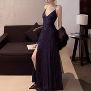 Lora Sparkle Lace Back Evening Dress