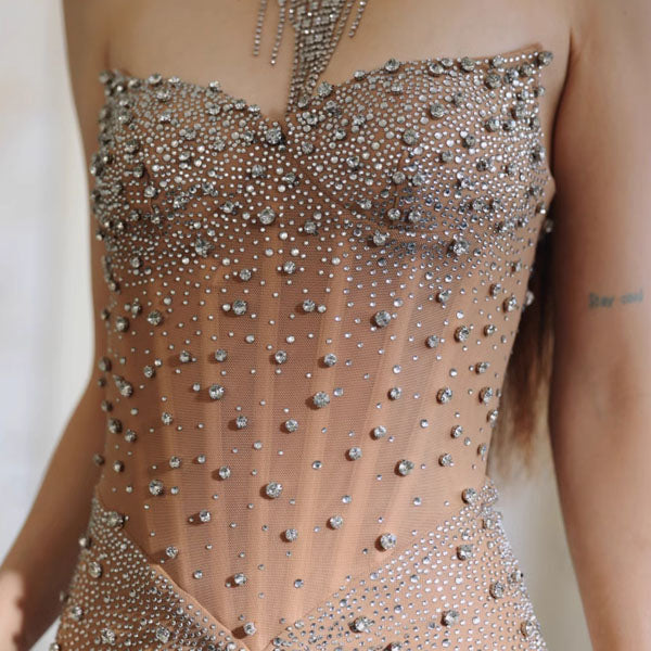 Phyllis Glamorous Beaded Luxe Evening Dress