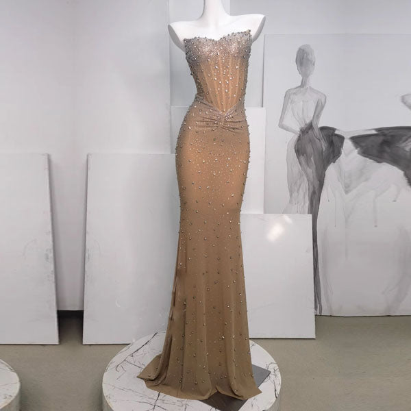 Phyllis Glamorous Beaded Luxe Evening Dress