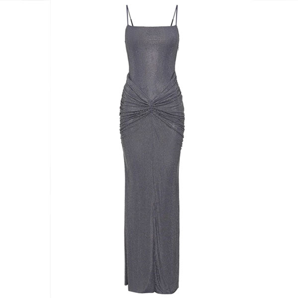 rhinestone ruched bodycon dress Rhinestone Ruched Bodycon Dress in Purple