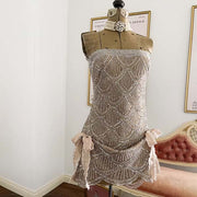 Emilie Silver Sequin Strapless Mini Dress