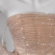 Felicia Elegant Strapless Sequin Mermaid Maxi Dress