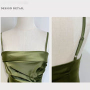 Sora Celestial Pickle Green Tiered Ruffles Maxi Dress