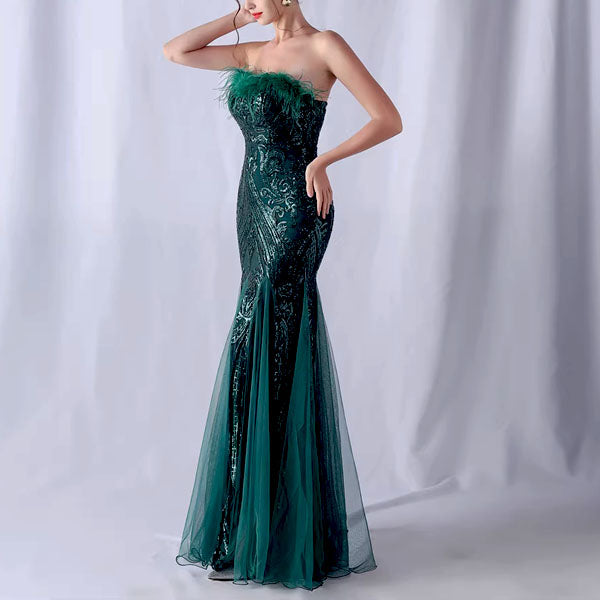 Allura Sparkling Sequin Mermaid Evening Dress