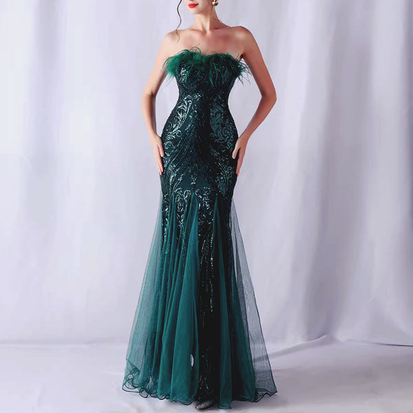 Allura Sparkling Sequin Mermaid Evening Dress