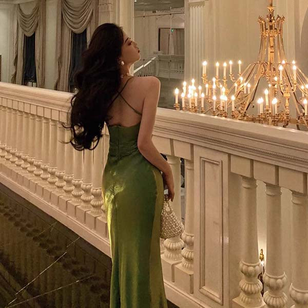 Marilyn Green Cross Back Evening Maxi Dress The Wildflower Shop Marilyn Green Cross Back Evening Maxi Dress The Wildflower Shop