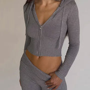 Kyler 2 Pc Long Sleeve Hoodie Tracksuit Set