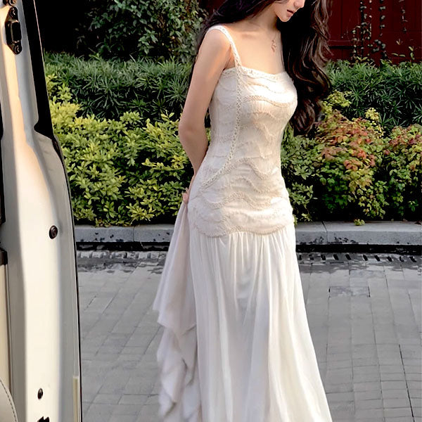 Elara Elegant Knit Lace Vintage Inspired Dress