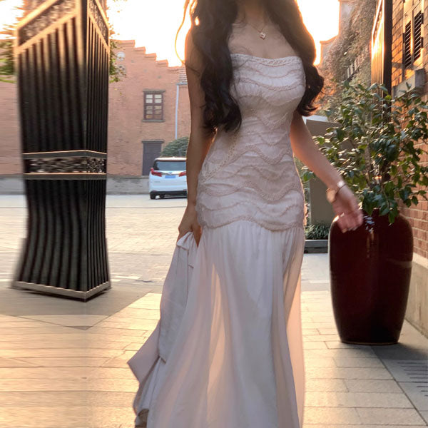 Elara Elegant Knit Lace Vintage Inspired Dress