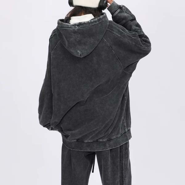 Rinna Light Washed Oversize Hoodie Sweater